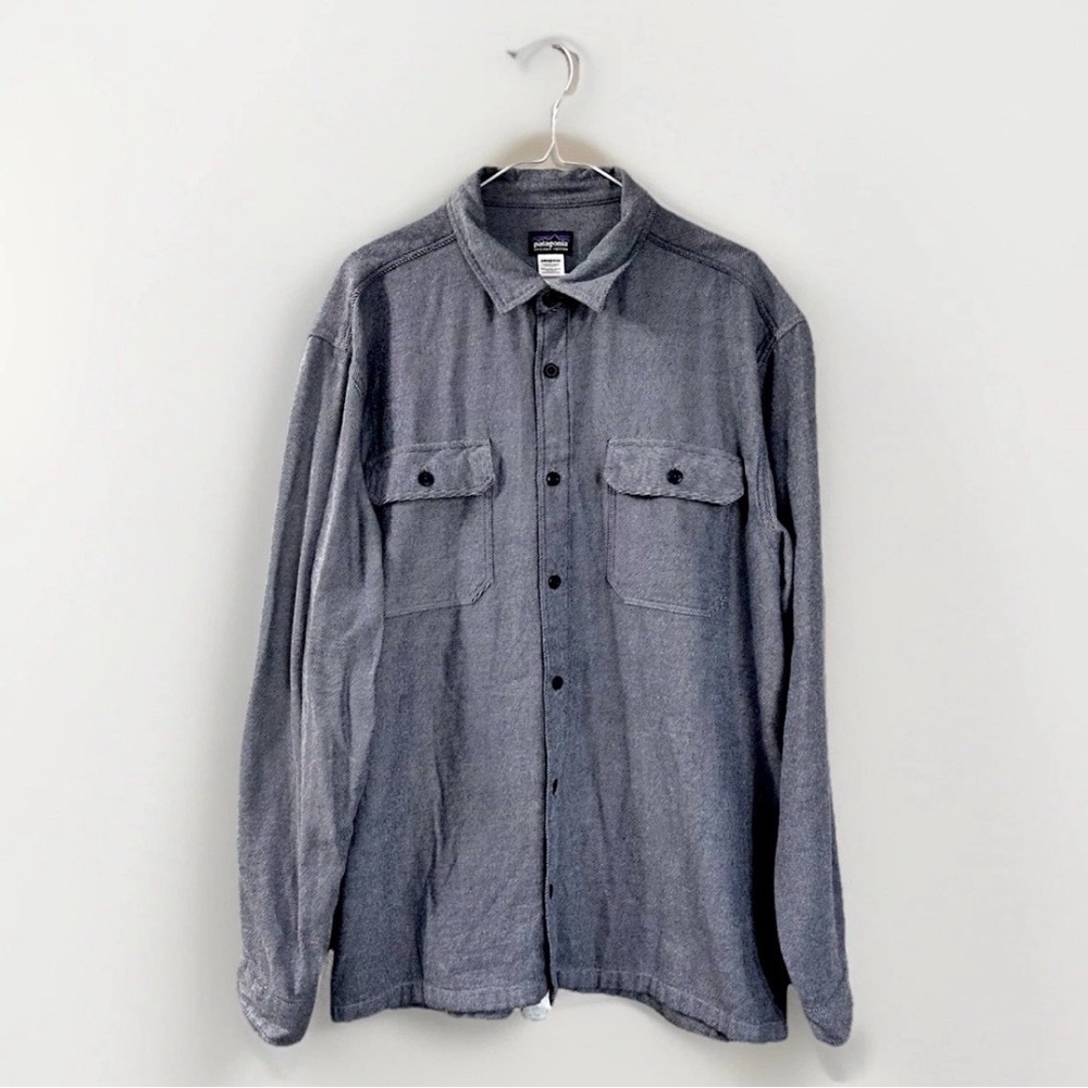 Patagonia Black and White Striped Shirt